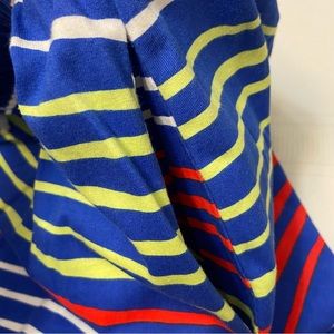 Cyber Blue Summer Striped Maxi Skirt -New With Tags - Size Medium